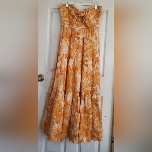 Zimmerman Mae Tie Tiered All Over Floral Print Maxi Dress, Size 2 100% Linen - Picture 3 of 12